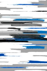 Trazos abstractos en azul y gris
