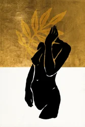 Hojas doradas desnudas