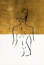 Boceto de un desnudo dorado