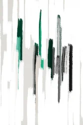 Pinceladas verdes verticales