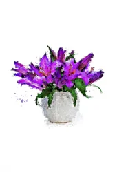 Ramo de flores en tonos morados vivos