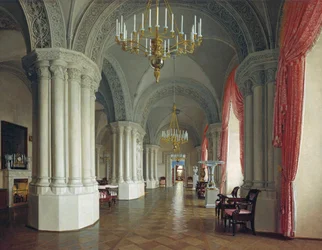 El Salón Gótico en el Palacio de Invierno en San Petersburgo
