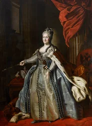 Retrato de la emperatriz Catalina II (1729-1796) par Rokotov, Fyodor Stepanovich (1735-1808). Óleo sobre lienzo, segunda mitad del siglo XVIII, Museo Estatal de Arte A. Radishchev, Saratov
