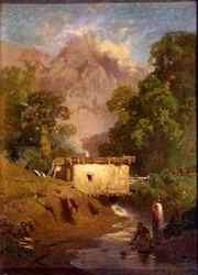 Paisaje de Crimea, pintura rusa del siglo XIX