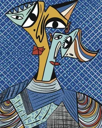 Rostros cubistas abstractos