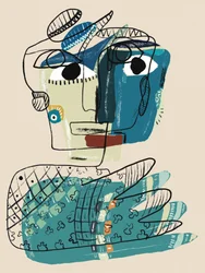Reflejo abstracto de un rostro