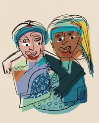El abrazo de los amigos de colores