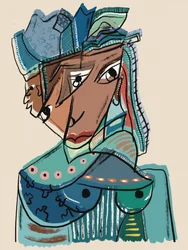 Dama abstracta y elegante