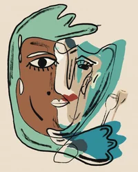 Cara abstracta moderna