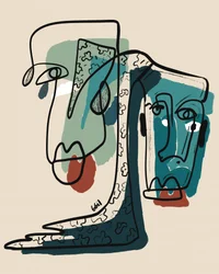 Rostros abstractos modernos