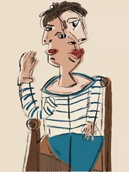 Retrato cubista moderno