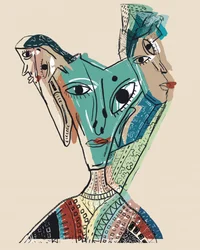 Retrato de múltiples rostros