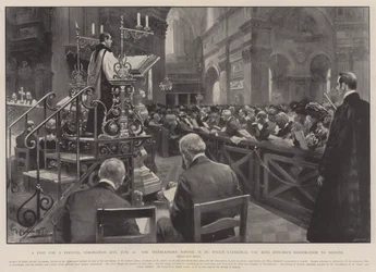 Un ayuno para un festival, Día de la Coronación, 26 de junio, el servicio de intercesión en la Catedral de San Pablo por la restauración de la salud del Rey Eduardo