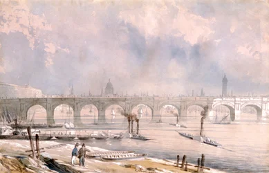 Puente de Waterloo, mirando hacia la ciudad, Londres