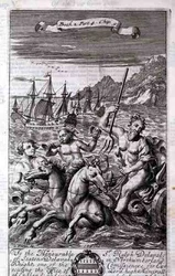 Neptuno en su carro, ilustración del Libro 2 Parte 4 Capítulo 5 de 