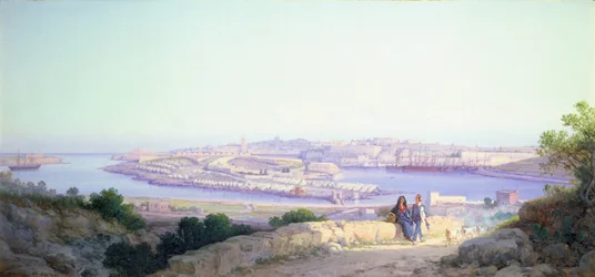 El campamento de infantería en Lazaretto, Malta