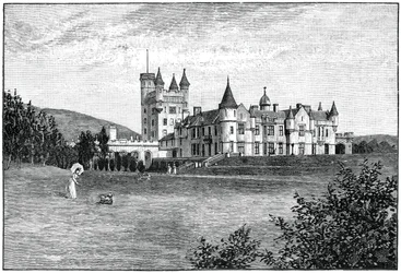 Castillo de Balmoral desde el noroeste, Aberdeenshire, Escocia, 1900