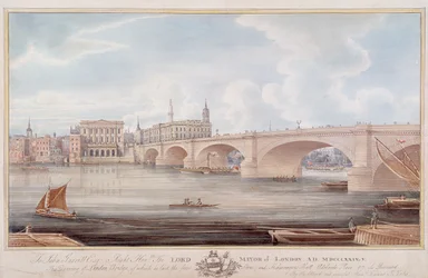 Puente de Londres nuevo, Londres, c. 1835