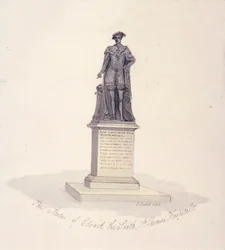 Estatua de Eduardo VI en el Hospital de St Thomas, Southwark, Londres, 1825