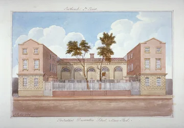 La Escuela de Disidentes Protestantes, Maze Pond, Bermondsey, Londres, 1825