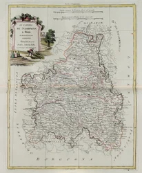Gobernaciones de Champaña y Brie, grabado por G. Zuliani tomado del Tomo I del Nuevo Atlas publicado en Venecia en 1777 por Antonio Zatta, Colección Privada