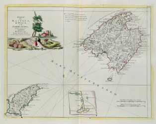 Las Islas de Mallorca, Ivica y Formentera, grabado por G. Zuliani del "Atlas Más Nuevo" publicado en Venecia en 1778 por Antonio Zatta, Colección Privada