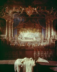 Vista desde un palco del teatro de la ópera Markgravine ...