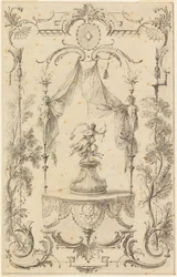 Diseño para panel mural sobre el tema de Diana