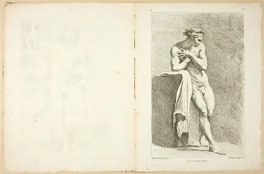 Figura (recto y verso), del Primer libro de figuras de Academias grabadas en parte por los profesores de la Academia Real