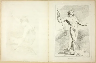 Figura (recto y verso), del Segundo libro de figuras de Academias grabadas en Parte por los Profesores de la Academia Real