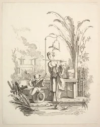 Flautista y un niño timbalero, ca. 1742