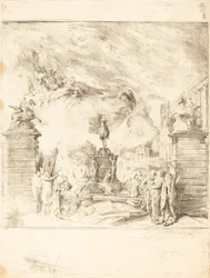 Alegoría sobre la erección de la estatua de Luis XV