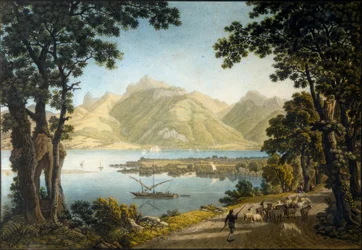 El lago Lemán cerca de Le Bouveret