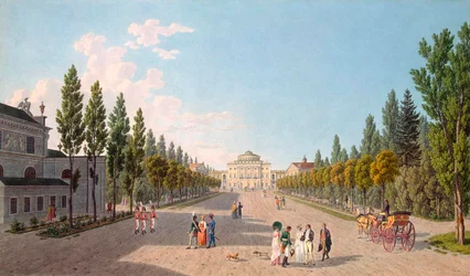 Vista del Palacio Pavlovsk desde el Parque, 1808