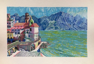 Capri, Italia, 2023 (acrílico sobre papel)