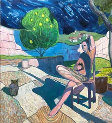 The Owl Watcher, 2020 (óleo sobre panel)