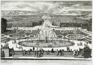 El estanque de Latona en los jardines del castillo de Versalles - por Perelle, finales del siglo XVII