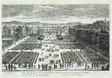 Vista del Jardin des Plantes en el siglo XVII, por Perelle