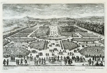 Vista del Jardín de las Tullerías tal como es ahora - grabado por Perelle, finales del siglo XVII