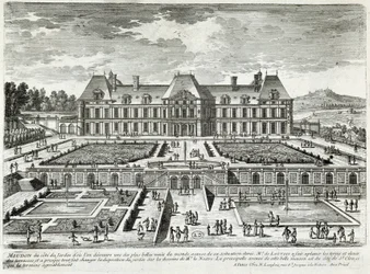 Vista del castillo de Meudon - por Perelle, finales del siglo XVII
