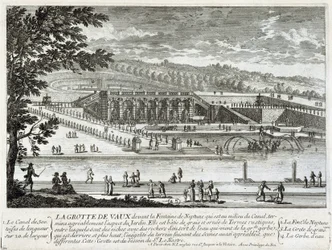 Vista de la cueva de Vaux Le Visomte (Vaux-Le-Vicomte) - por Perelle, finales del siglo XVII