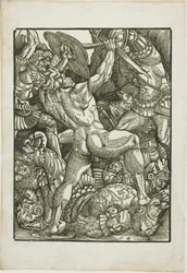 Hércules y los gigantes, de Escenas de la vida de Hércules