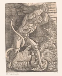 Hércules mata a la Hidra de Lerna
Trabajos de Hércules (título de la serie)