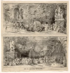 Escenas de las Tullerías: Las Sillas y el Carro de Agua, 1760, retocado 1763