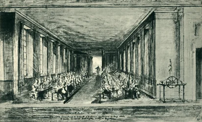Sala de hilado, c. 1776, 1943