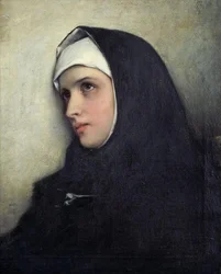 Gabriel von Max - Retrato de una monja