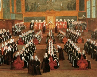 Junta de Pregadi en el Palacio Ducal, Detalle