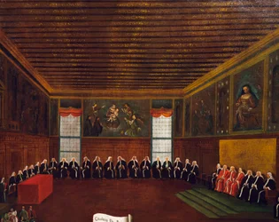 Juicio en la sala de Qarantia Criminal (El Consejo de los Cuarenta)