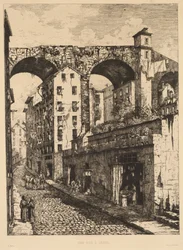 Una calle en Génova, 1878