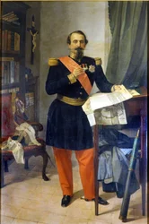 Napoleón III. Pintura de Gaetano Belvederi. Siglo XIX. Bolonia
